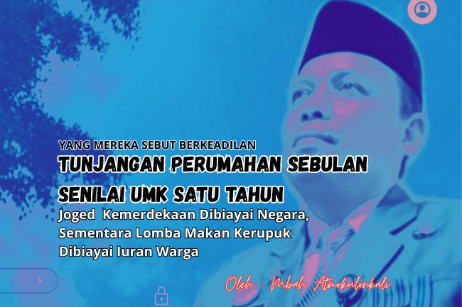 TUNJANGAN PERUMAHAN SEBULAN SENILAI UMK SATU TAHUN